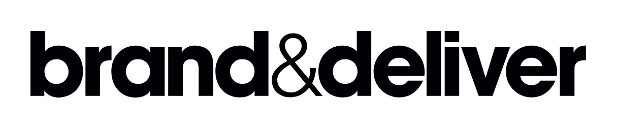 brand&deliver — black lowercase wordmark